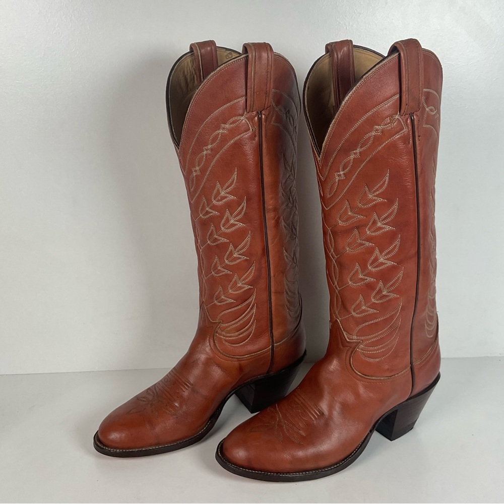Vintage Tony Lama Tall Cowgirl Boots | Gold Label | Men’s 6.5 C | Women’s 7.5